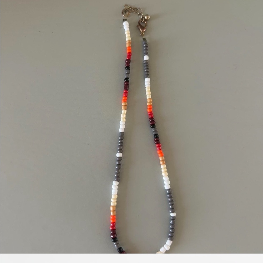 Multicolor Beaded Necklace native western seed bead necklace
